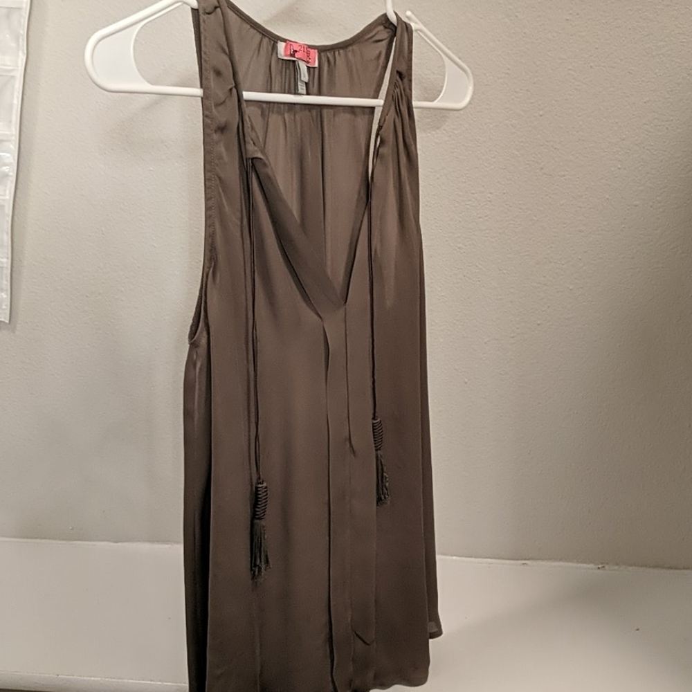 Joie silk racerback army green